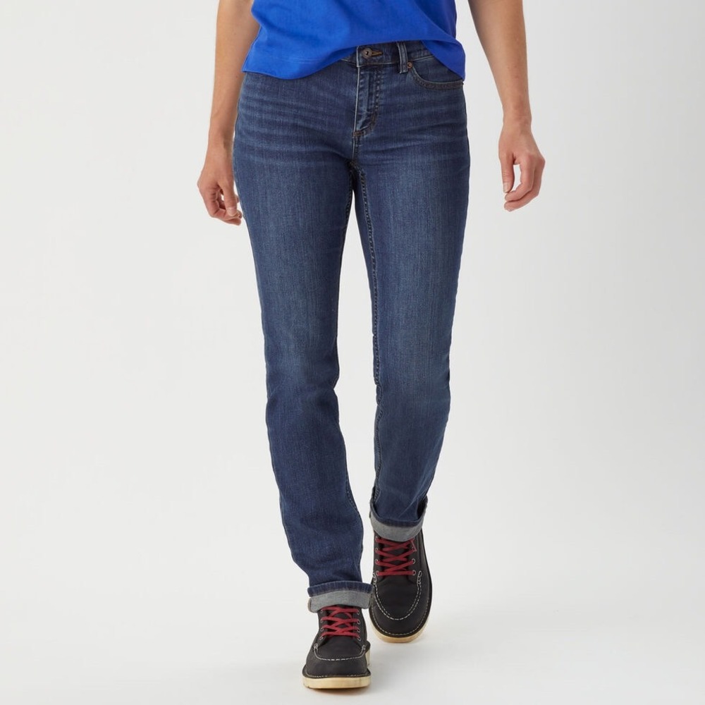 Duluth Trading Co DuluthFlex Daily Denim Slim Leg Jeans‎ Dark Wash Womens 16x33